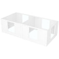 PawHut Welpenbox für Hunde, mit  klaren Paneelen, 2-Raum-Design, für kleine Hunde