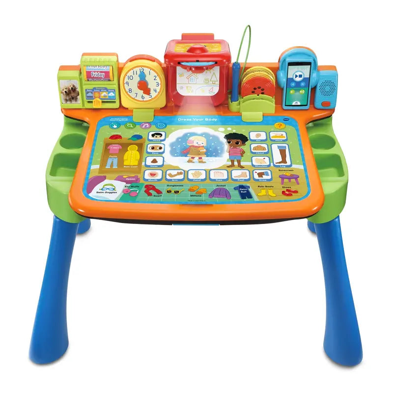 VTech 5-in-1 Interactive Learning Desk with Projector & Music Player for Toddlers