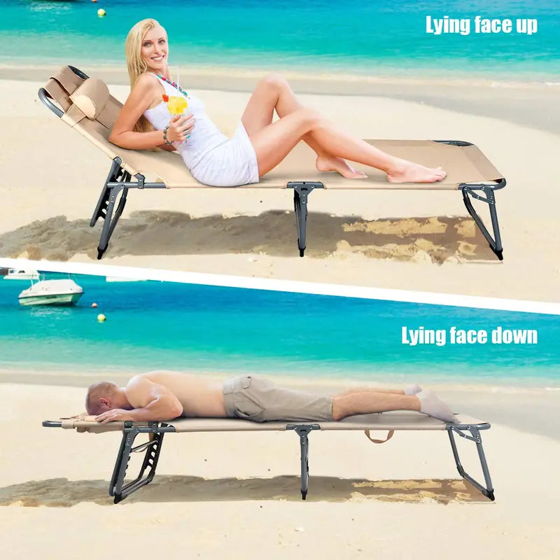Versatile Adjustable Patio Recliner – Space-Saving Folding Lounge Chair