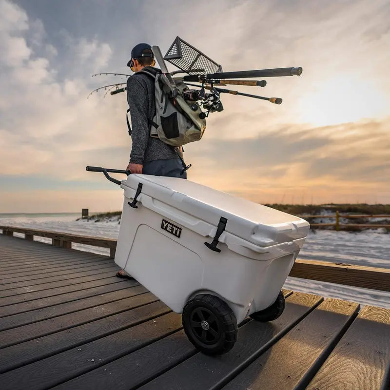 YETI Tundra Haul Wheeled Cooler – Navy Blue, Heavy-Duty Rolling Ice Chest