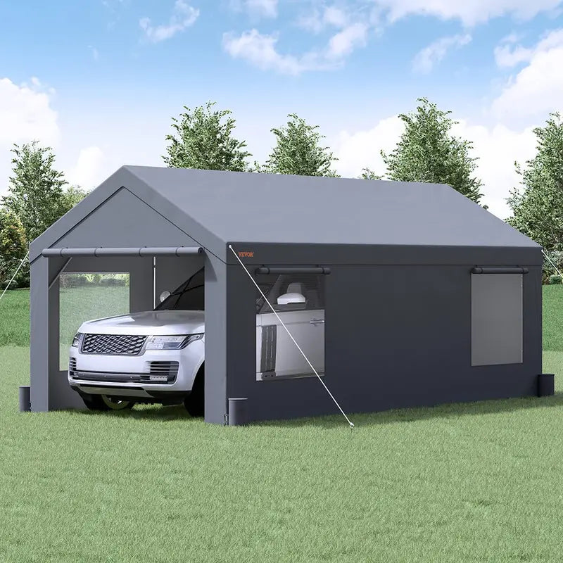 VEVOR 10′ x 20′ Portable Carport — Heavy-Duty Steel Frame Canopy Garage for Vehicles or Outdoor Storage