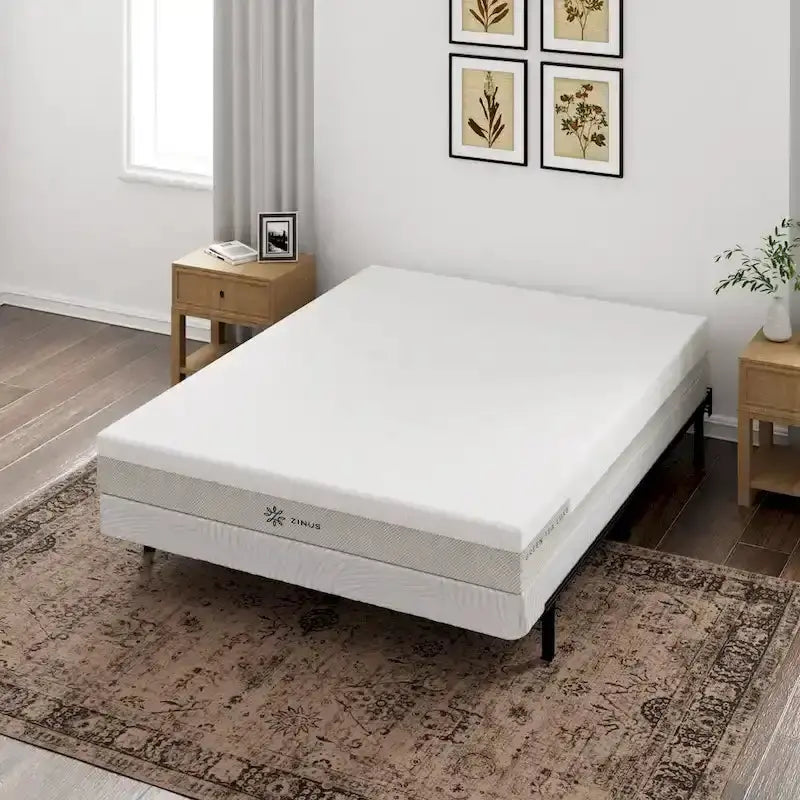ZINUS Priage 4-Inch Bamboo Box Spring – Eco-Friendly Foundation for Mattresses