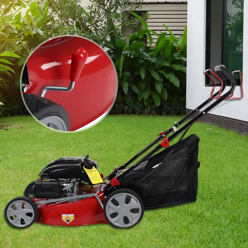 Self-Propelled Gas Lawn Mower – 20-Inch Deck, 141cc 4-Stroke Engine, 50L Grass Bag & Rear-Wheel Drive