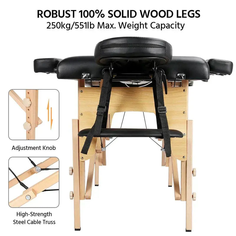 Yaheetech Portable Massage Table – Foldable Spa Bed for Lash Techs and Therapists