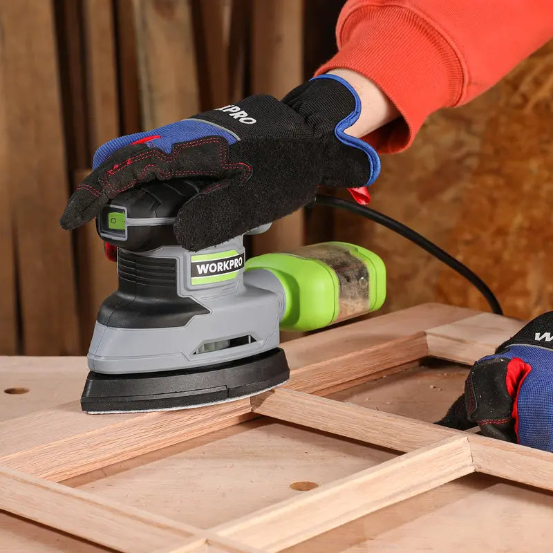 WORKPRO 1.6-Amp Compact Detail Sander – 13,000 OPM with Integrated Dust Collection