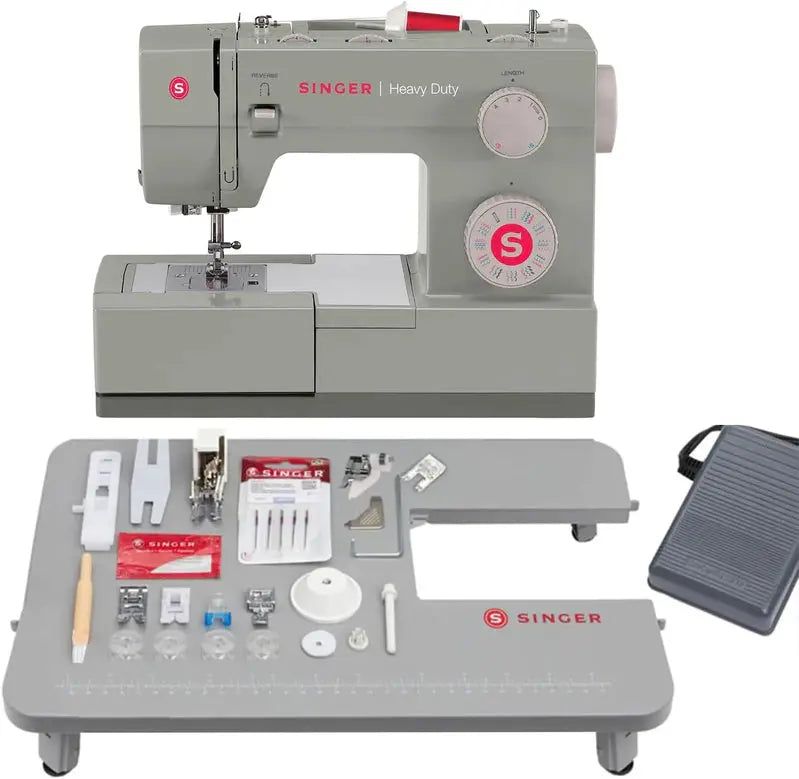 Singer Heavy Duty 4452 Sewing Machine – 110-Stitch Capability, Enhanced Piercing Power & Accessory Kit