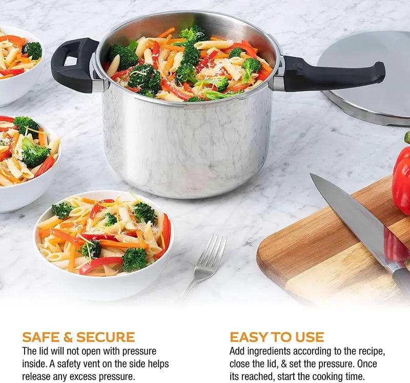 Zavor DUO 8-Quart Stainless Steel Stovetop Pressure Cooker