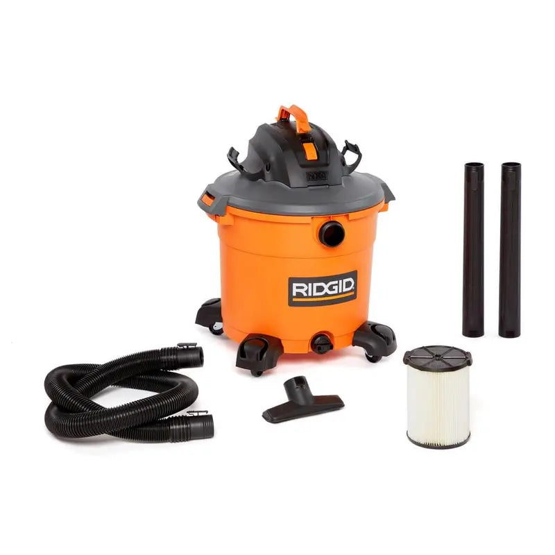 RIDGID 16 Gallon 5.0 Peak HP NXT Wet/Dry Shop Vacuum with Filter, Locking Hose and Accessories HD1640
