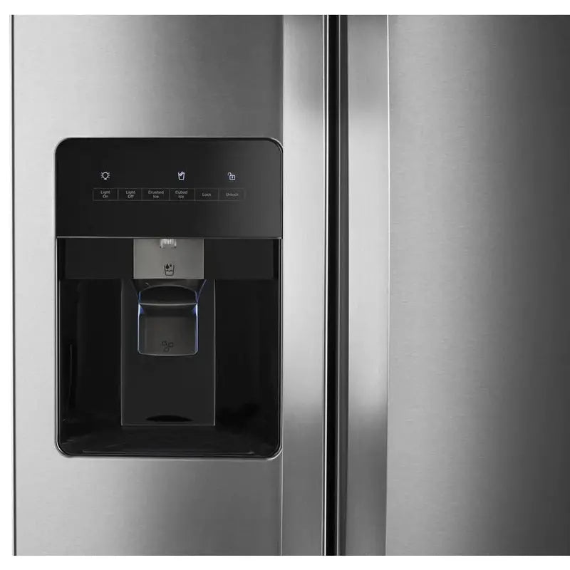 Whirlpool 36-Inch Side-by-Side Refrigerator – 24 Cu. Ft., Stainless Steel Finish