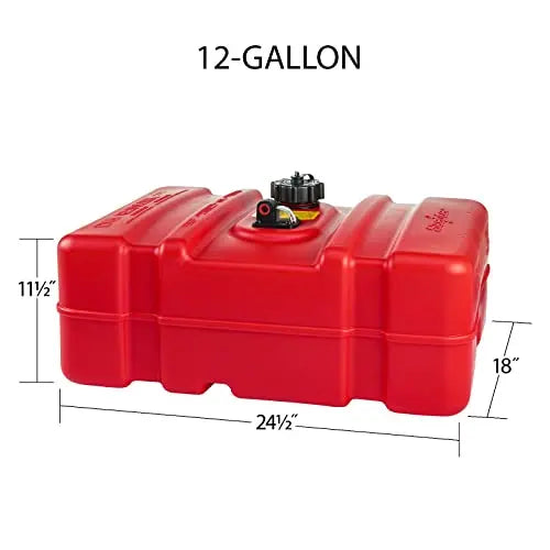 Scepter 12-Gallon Low Profile Marine Fuel Tank – Portable, Spill-Proof, EPA Compliant