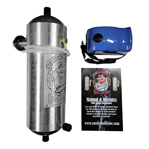Smoke Daddy Big Kahuna Chef Smoke Generator, Electric BBQ Grill Accessory for Hot/Cold Smoking, Silver, Wood Burning