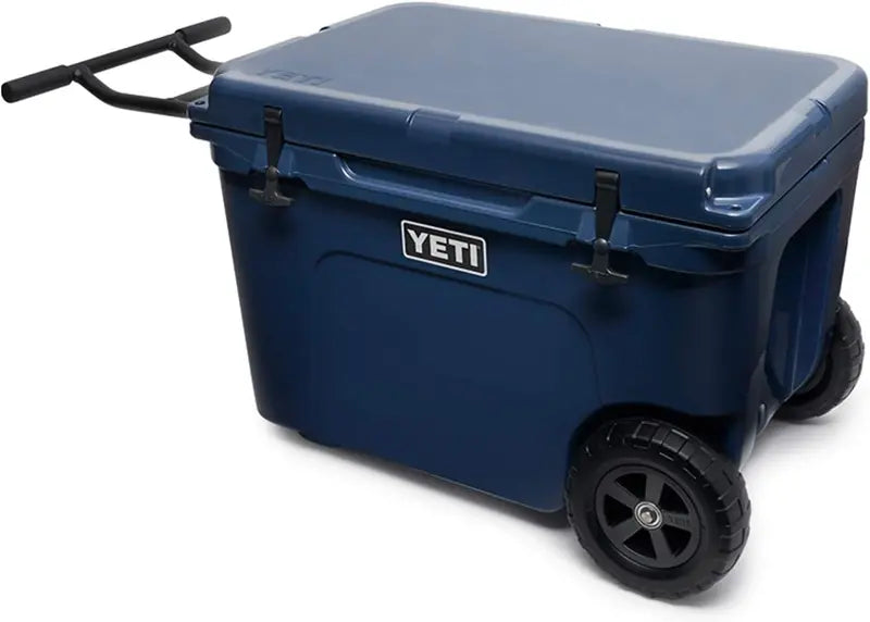 YETI Tundra Haul Wheeled Cooler – Navy Blue, Heavy-Duty Rolling Ice Chest