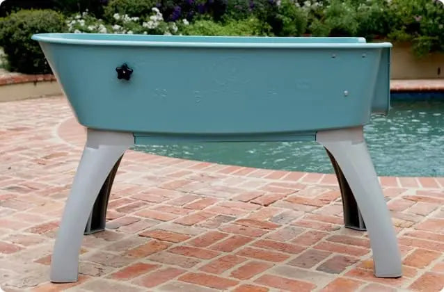 X-Large Elevated Pet Bathing Station – Ergonomic Blue Grooming Table with Non-Slip Surface and Adjustable Height for Large Dogs and Cats