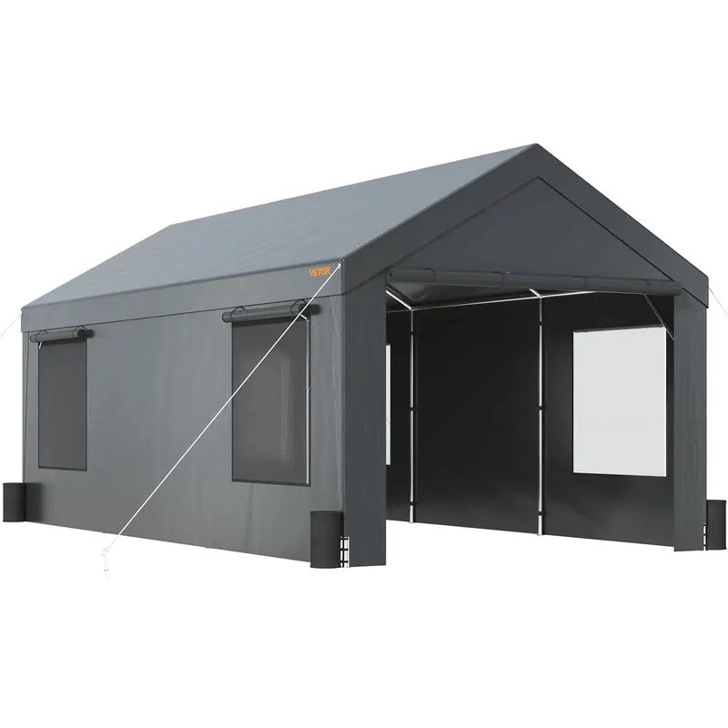 VEVOR 10′ x 20′ Portable Carport — Heavy-Duty Steel Frame Canopy Garage for Vehicles or Outdoor Storage