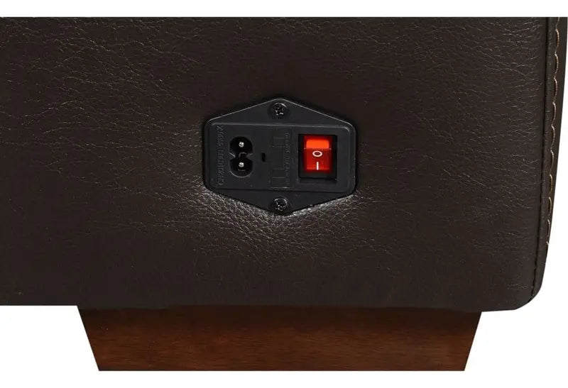 Leather Power-Reclining Sectional Sofa with USB Charging Ports and Built-in Outlets – 4-Seat Configuration