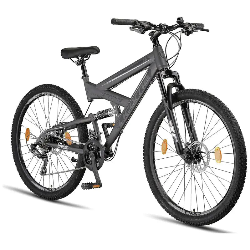 Licorne Bike Strong 2D Premium Hardtail Mountain Bike – Aluminum Frame, 21-Speed Drivetrain