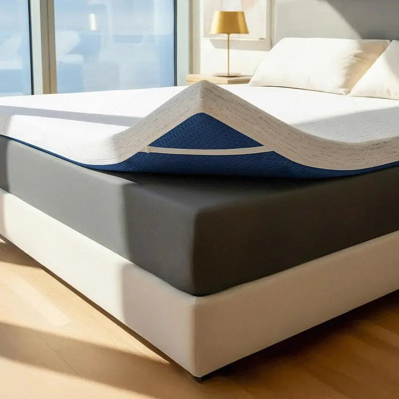 ViscoSoft Queen 3″ Ventilated Memory Foam Topper – Removable Rayon Cover, High-Density Comfort