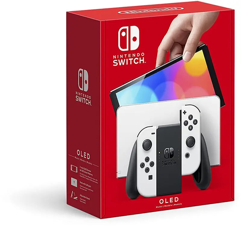 Renewed Nintendo Switch OLED Model – Includes White Joy-Con Controllers and Enhanced Display