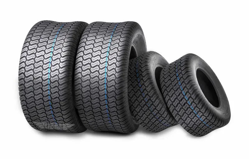 WANDA Lawn Mower Turf Tires Set of 4 – 15×6-6 Front & 20×10-8 Rear, 4PR, P332 Pattern