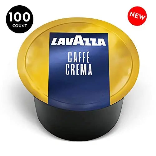 Lavazza Blue Caffe Crema Espresso Capsules, 100% Arabica, 100 Count, Italian Roast, Biscotti & Jasmine Notes