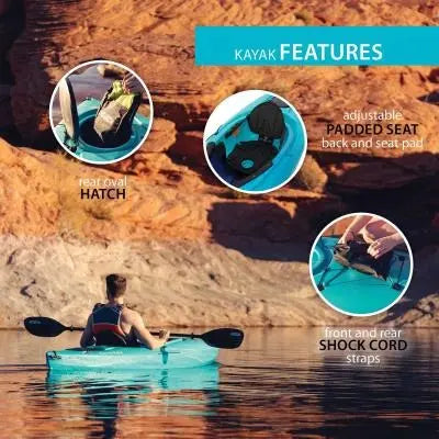 Lifetime Guster 100 Sit-In Kayak – 2-Pack for Recreational Paddling