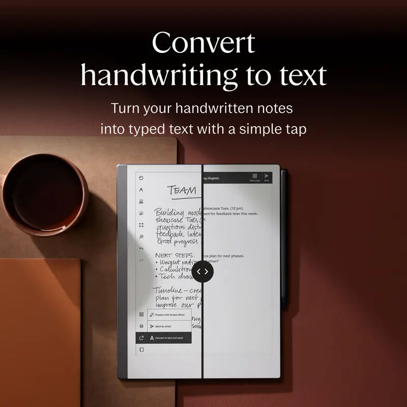 reMarkable 2 Paper Tablet – 10.3″ E-Ink Display with Marker Plus & Polymer Weave Folio (Gray)