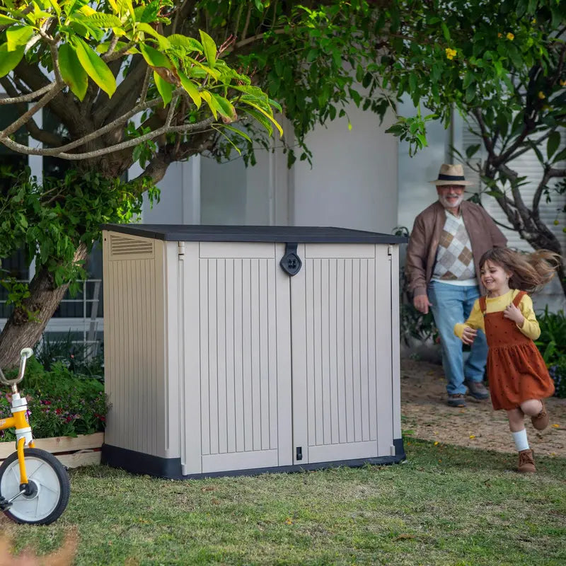 Keter Store-It-Out Midi 30-Cubic-Foot All-Weather Resin Storage Shed in Beige
