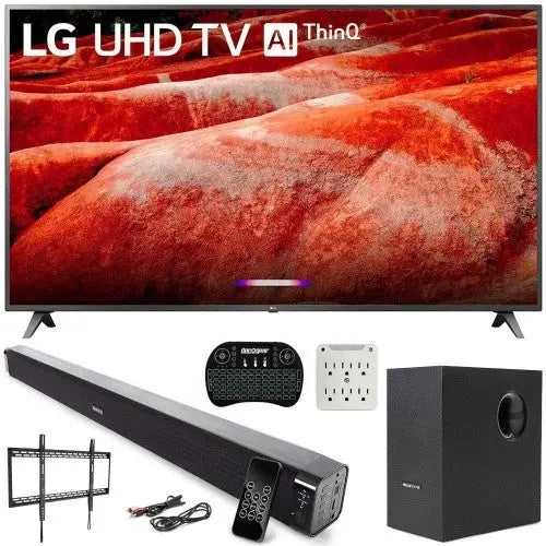 LG 82UM8070PUA 82″ 4K HDR LED TV (2019) with AI ThinQ & Soundbar Bundle
