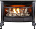 Vent-Free 25,000 BTU Dual-Fuel Fireplace – Freestanding Space-Saving Heater with Thermostat Control