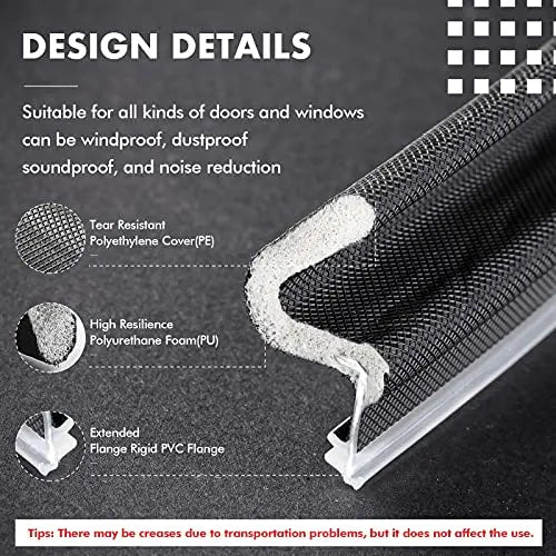 V-Shaped Kerf Door Seal Strip – Sound-Dampening Foam Weatherstripping for Exterior Doors