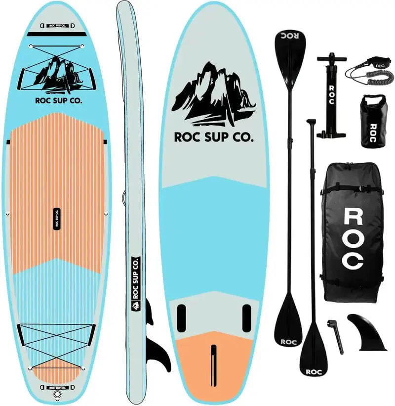 ROC Premium Inflatable SUP Board – Includes Pump, Paddle & Carry Bag