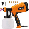 YATTICH 700W HVLP Paint Sprayer YT-201, 3 Spray Patterns, 5 Nozzle Sizes, Copper Nozzles, User-Friendly Design