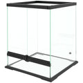 PawHut Terrarium, Glasgehäuse, verriegelbar, Kabelmanagement, 45x45x60cm, Schwarz