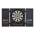 HOMCOM Elektronische Dart-set mit Tür Dartboard Dartscheibe mit automatischer Wertung Soundeffekte 12 Darts 27 Spiele und 202 Trefferoptionen für 8 Spieler 57 x 51 x 6,5 cm
