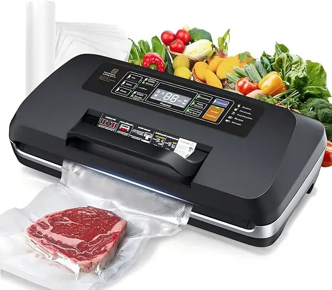 Vacuum Sealer Machine – Double-Seal Technology, Built-in Cutter, 95 kPa Suction