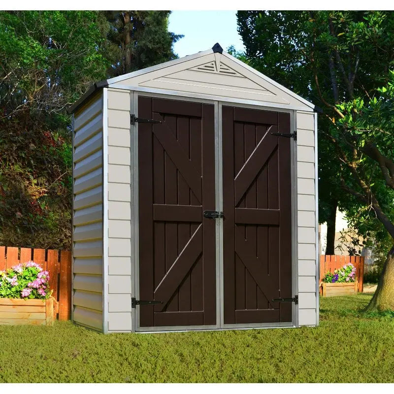 SkyLight 6 ft. W × 3.5 ft. D Low-Profile Plastic Storage Shed – Weather-Resistant, Easy Assembly