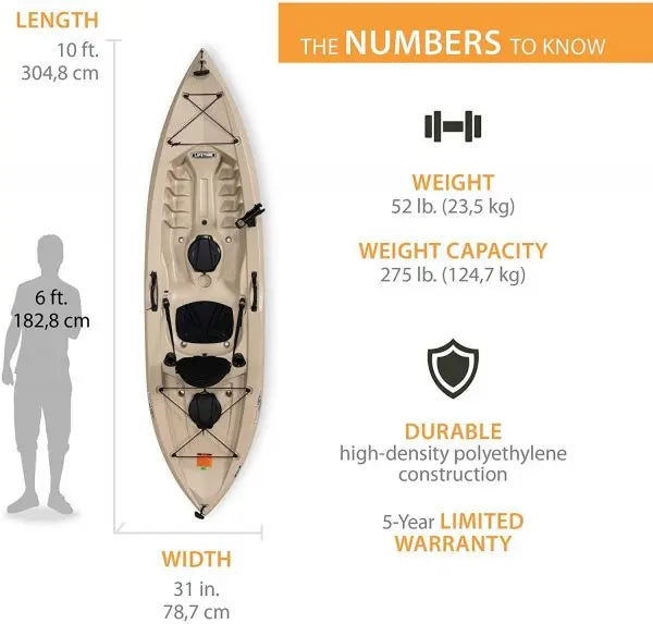 Lifetime Tamarack Angler 100 Fishing Kayak – 2-Pack with Paddles Included