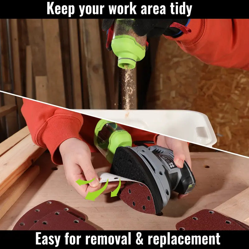 WORKPRO 1.6-Amp Compact Detail Sander – 13,000 OPM with Integrated Dust Collection