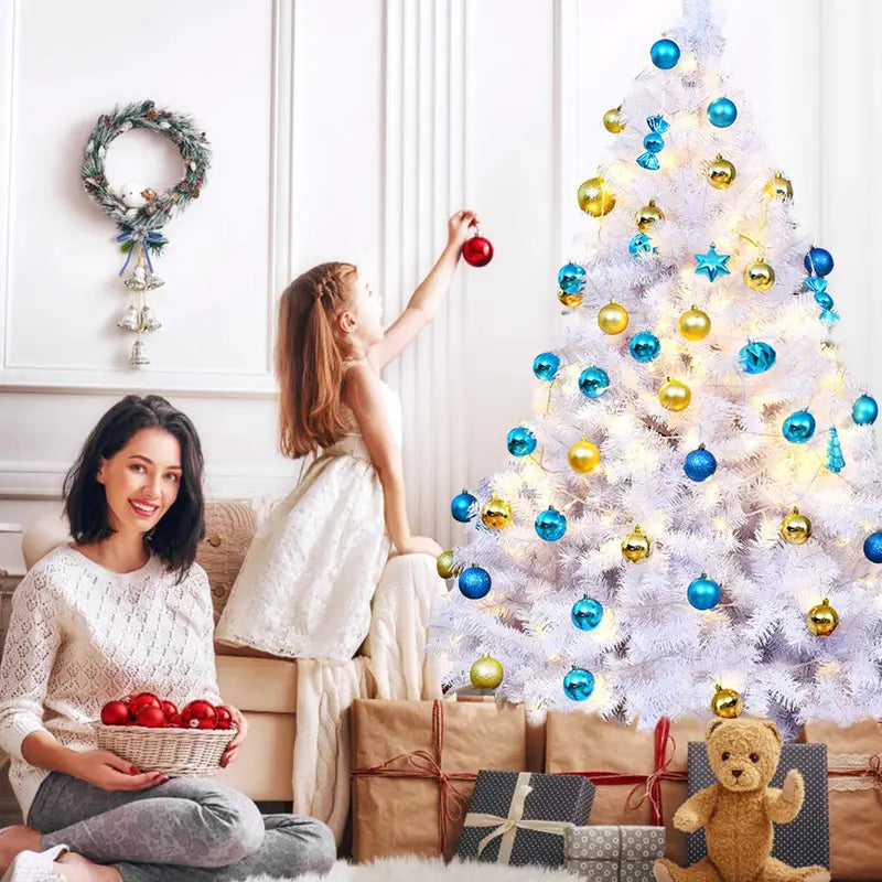 White Artificial Christmas Tree – Available in 6ft, 7.5ft, and 9ft Heights