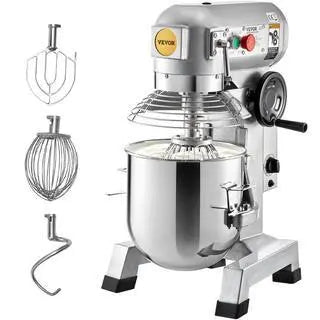 VEVOR 30 Qt Commercial Stand Mixer, 1500W, 3-Speeds, Stainless Steel Bowl