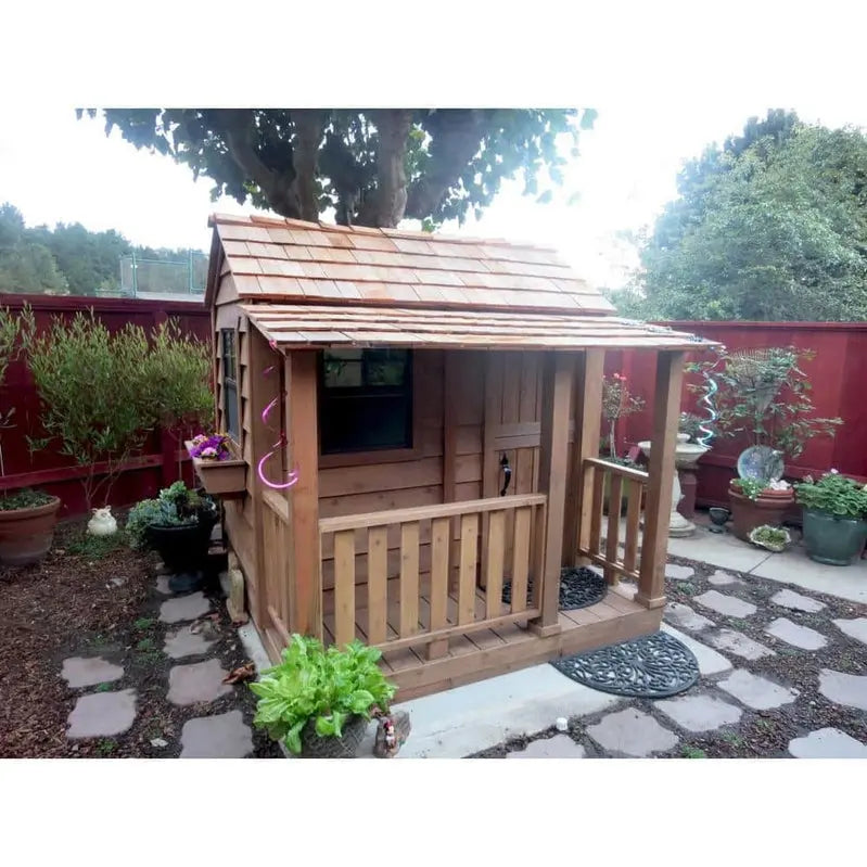 Little Squirt Cedar Backyard Playhouse by Outdoor Living Today – 6-Foot Wooden Play Structure