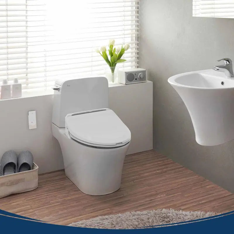 USPA Luxury Electric Bidet Seat – Heated, Self-Cleaning Bidet for Elongated Toilets (White)