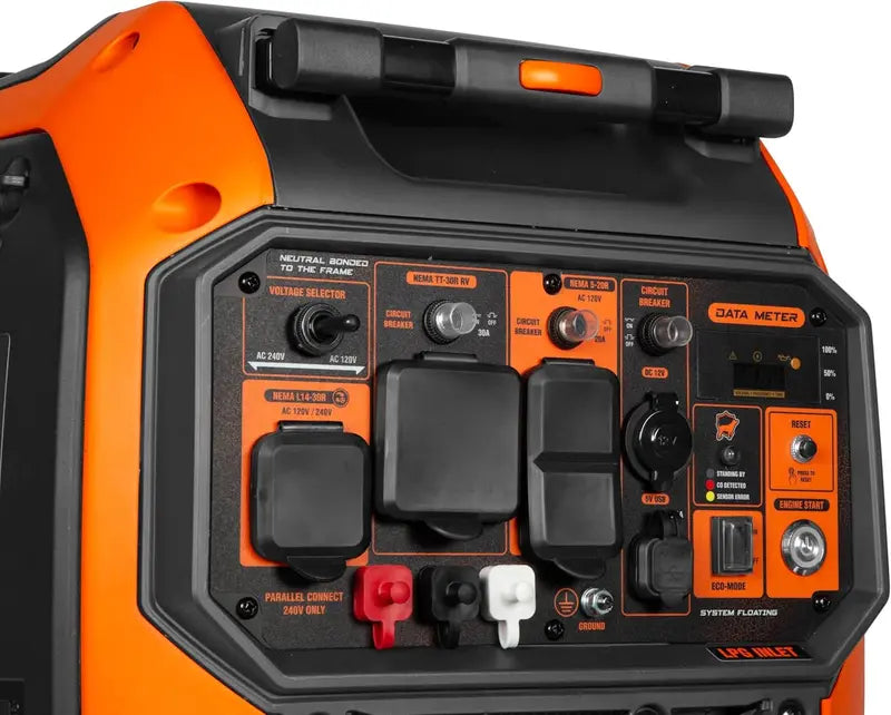 WEN 6800W Dual-Fuel Inverter Generator – RV-Ready with CO Detection Safety System