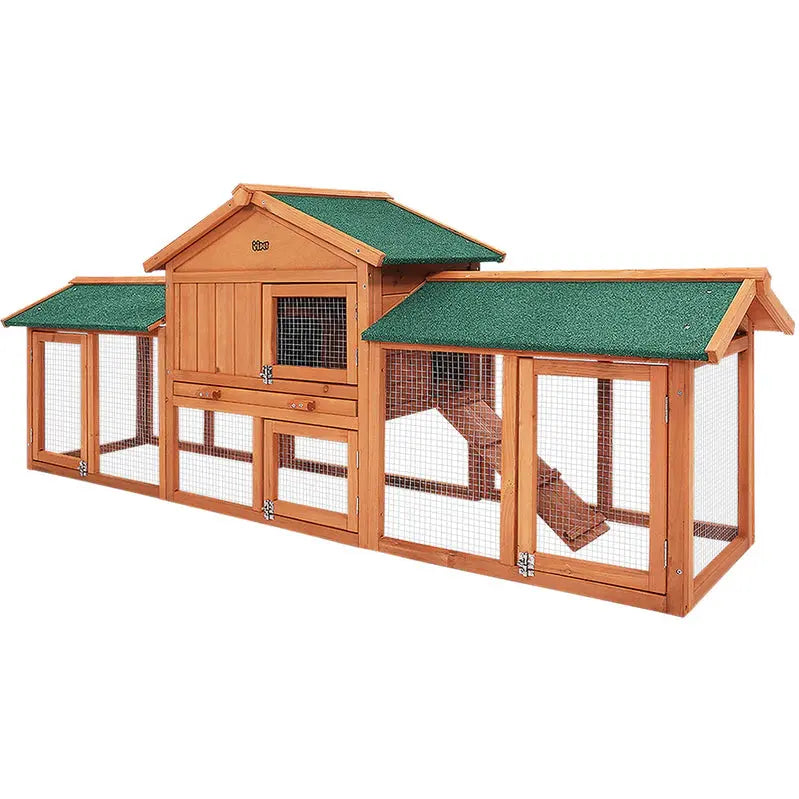 Large Eco-Friendly Wooden Pet Hutch – Waterproof i.Pet Outdoor Animal Housing
