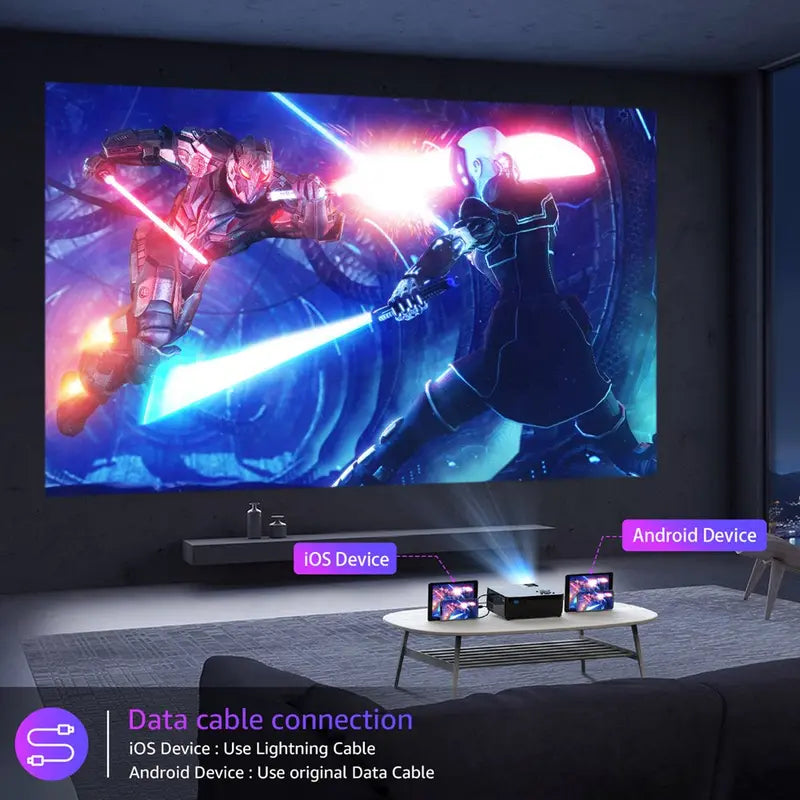 Roconia 5G Wifi Bluetooth Native 1080P Projector, 13000LM Full HD Movie Projector, 4K Home Theater,(Projector Screen Included)