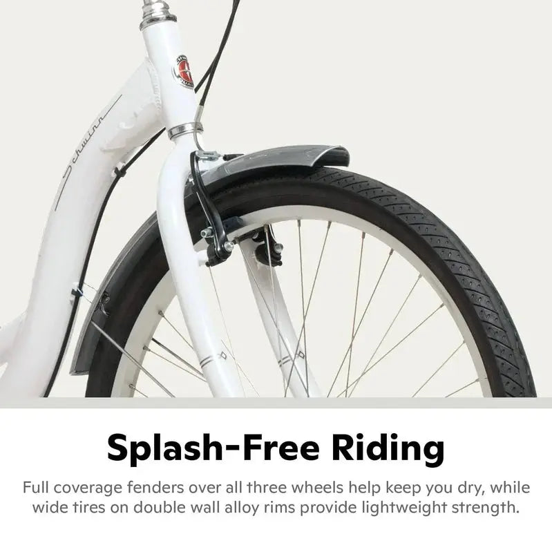Schwinn Meridian Adult Tricycle – 26-Inch Cruiser with Low-Step Frame, Wide Seat, and Rear Folding Basket