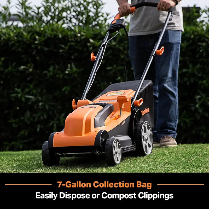 LawnMaster MEB1114K 15-Inch Corded Electric Lawn Mower – 11-Amp Motor for Small to Medium Yards