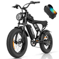 Ridstar 1200W Fat Tire E-Bike – 48V/15.6Ah Battery, 48 km/h Top Speed, Full Suspension, 20″ Wheels