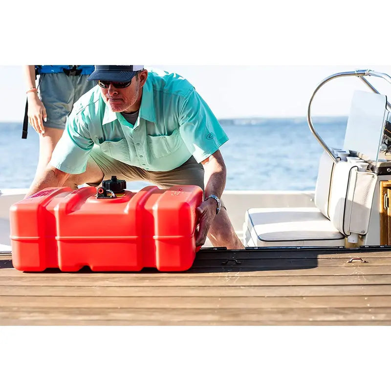 Scepter 12-Gallon Low Profile Marine Fuel Tank – Portable, Spill-Proof, EPA Compliant