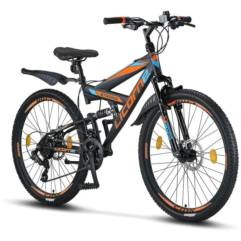 Licorne Bike Strong 2D Premium Hardtail Mountain Bike – Aluminum Frame, 21-Speed Drivetrain
